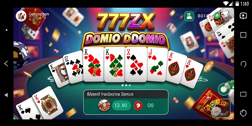 Screenshot gameplay 777ZX menunjukkan aksi seru permainan Domino.