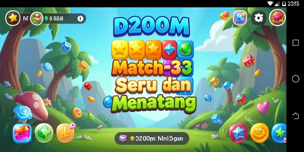 Tampilkan aksi seru gameplay D200M yang menantang dan penuh warna.