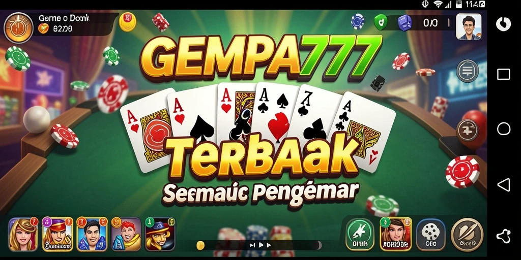GEMPA777 memberikan tampilan menarik dari gameplay Domino.