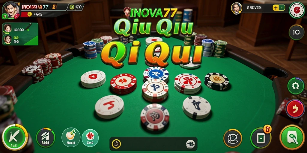 Screenshot gameplay INOVA77 yang menampilkan keseruan bermain QiuQiu.