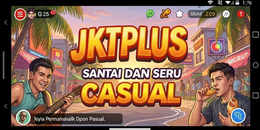 Tampilan screenshot <strong>JKTPLUS</strong> menunjukkan gameplay yang seru dan interaktif.