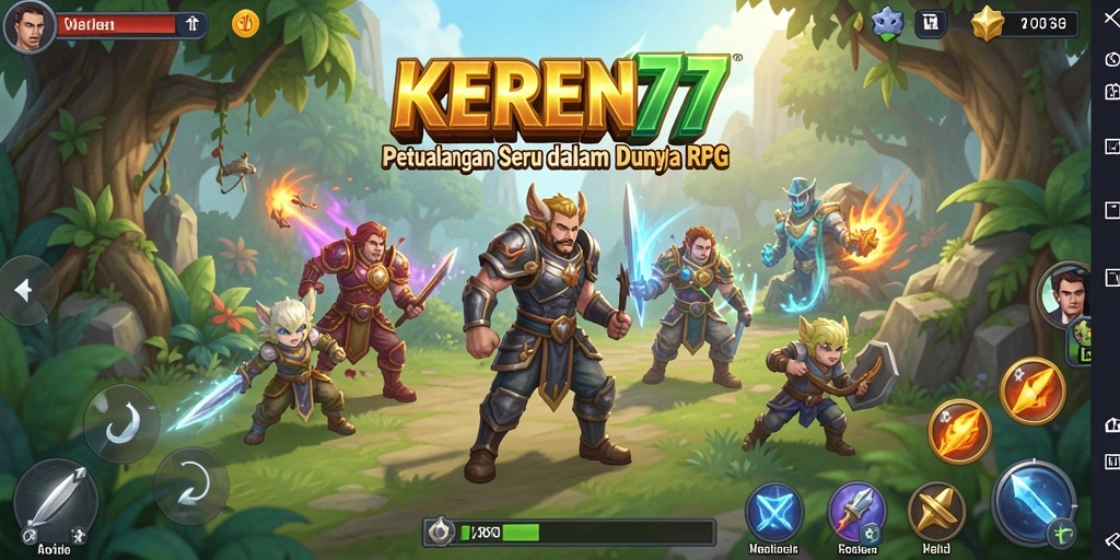 Tampilan gameplay KEREN77 dengan aksi seru dan karakter menawan.