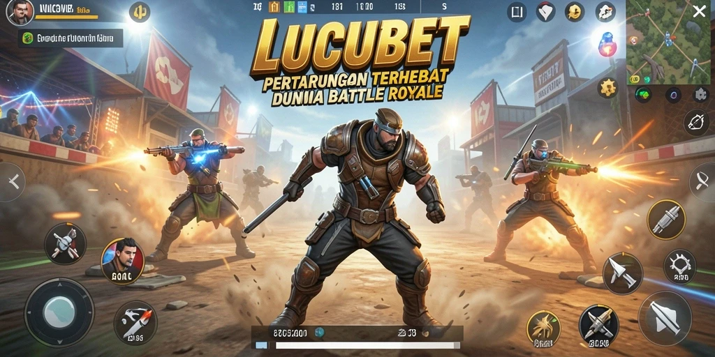 Screenshot gameplay LUCUBET yang memukau dalam aksi Battle Royale.