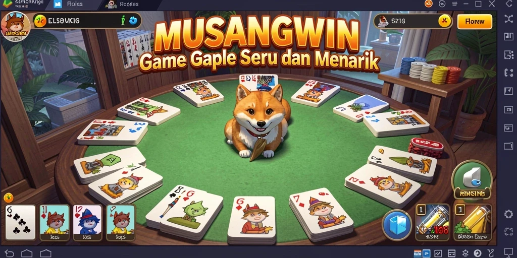 Tampilan screenshot <strong>MUSANGWIN</strong> menunjukkan gameplay Gaple yang seru.