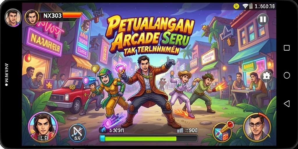 Tampilan gameplay penuh warna dan seru dari NX303.