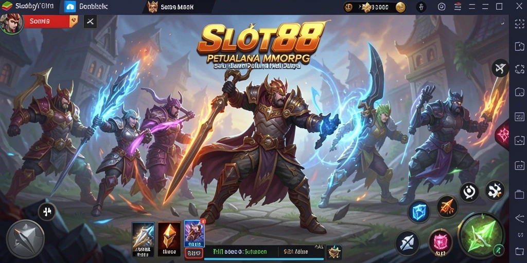 Tampilan gameplay SLOT88 menampilkan aksi seru dalam dunia MMORPG.
