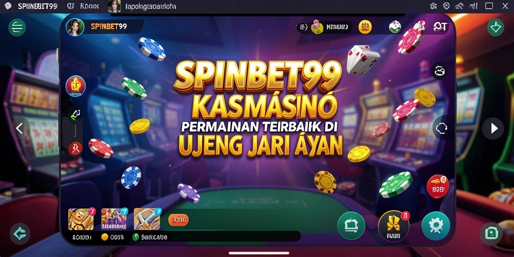 Screenshot gameplay SPINBET99 yang menunjukkan suasana Kasino yang seru.